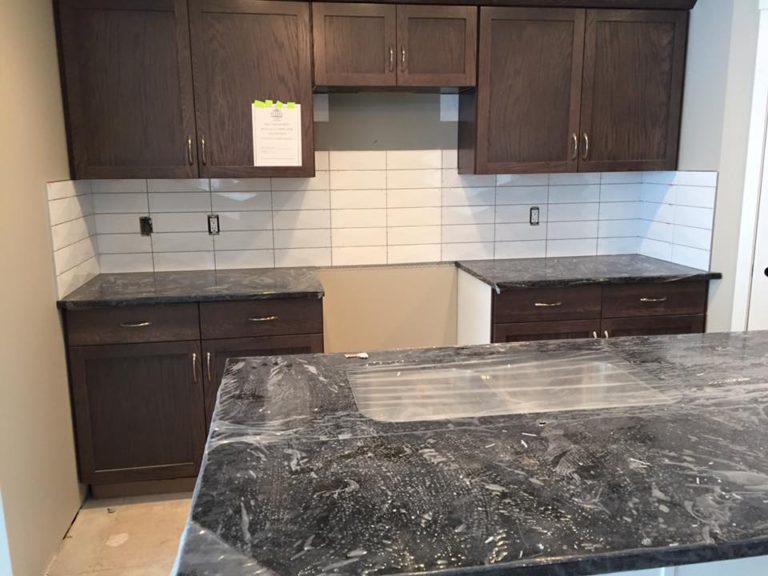 Kitchen Backsplash project in Mcconachie Edmonton by The Tile Experts