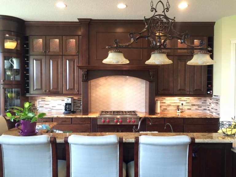Kitchen Backsplash project in Bearspaw Edmonton by The Tile Experts