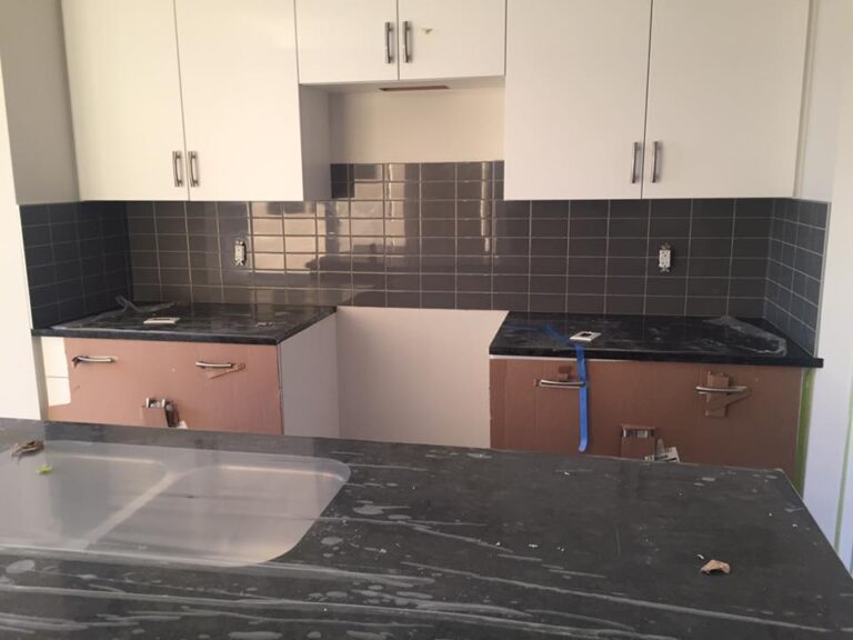 Kitchen Backsplash project in Cavanaugh Edmonton by The Tile Experts