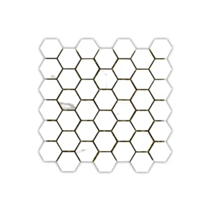 hexagonal mosaic 2" satin excellent for shower floor areas