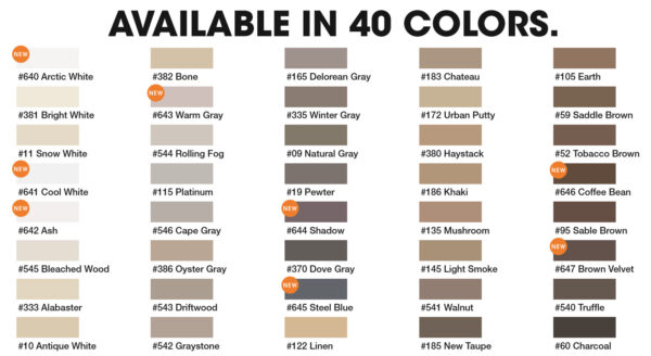 all available colours for our prism grout products