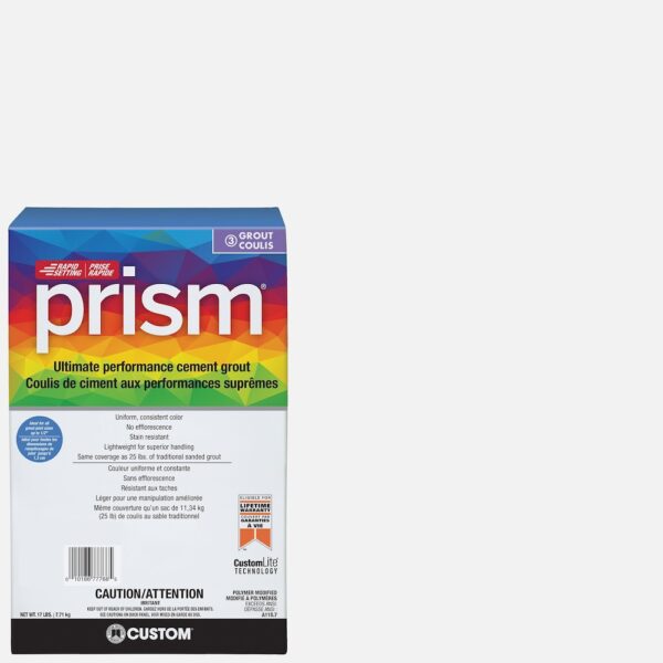 prism grout #640 artic white stain resistant no sealant required